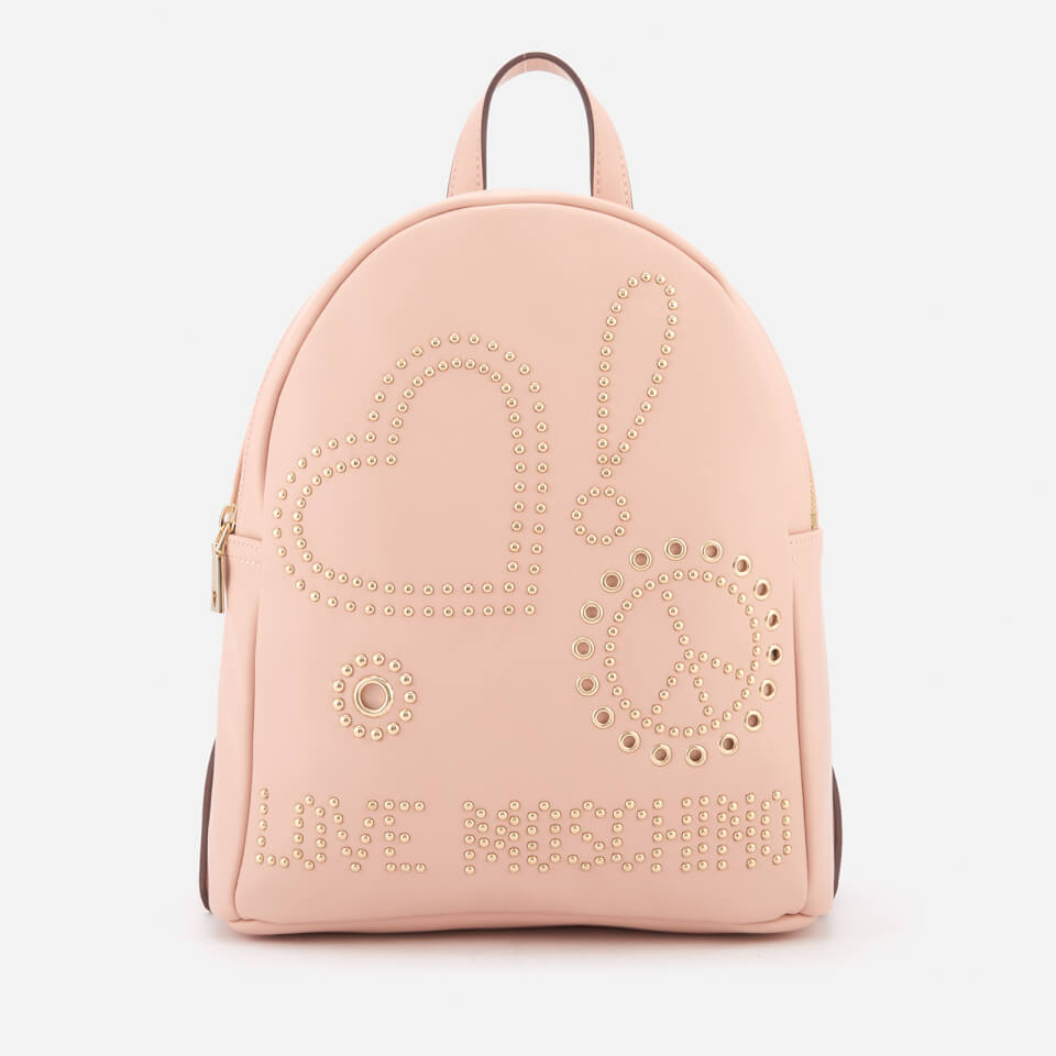 Love Moschino Women's Studded Logo Backpack - Pink