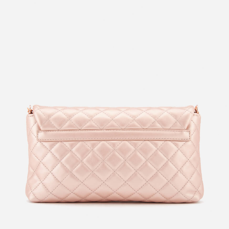 Love Moschino Women's Quilted Logo Cross Body Bag - Pink