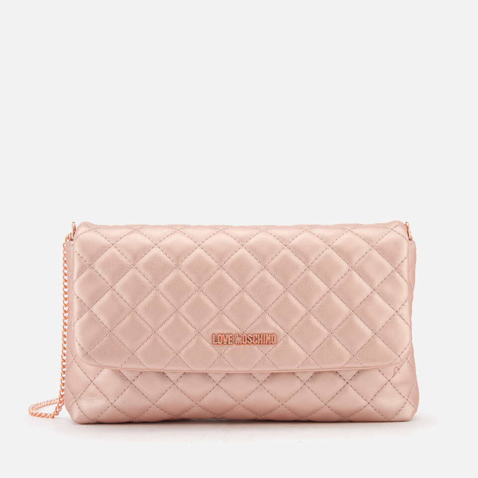 Love Moschino Women's Quilted Logo Cross Body Bag - Pink