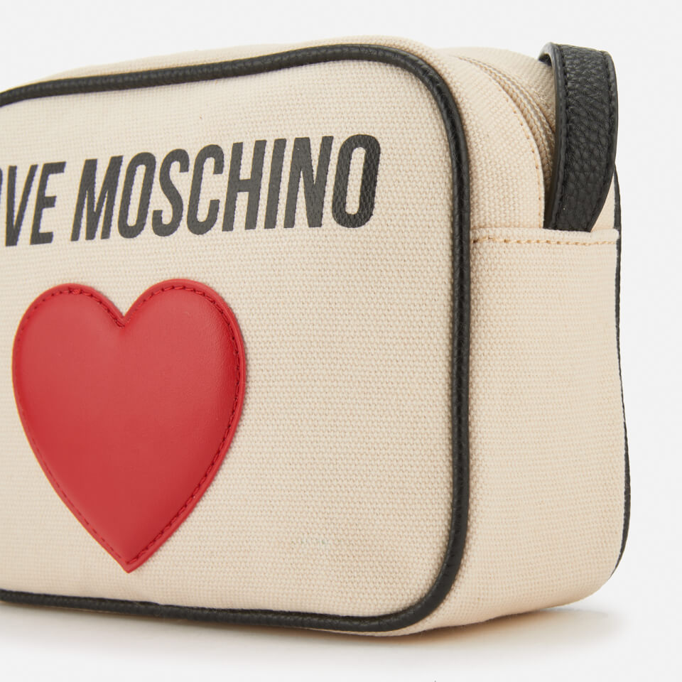 Love Moschino Women's Heart Logo Cross Body Bag - White