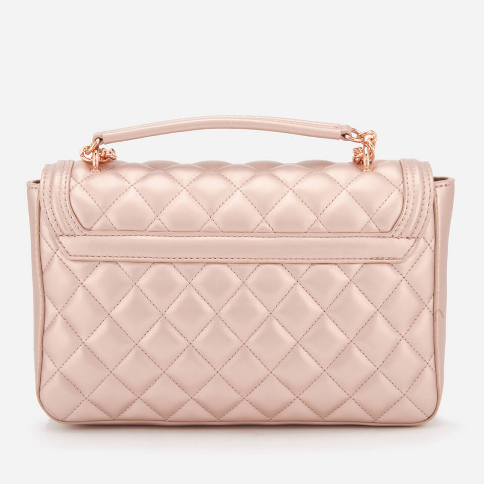 Love Moschino Women's Quilted Chain Cross Body Bag - Pink