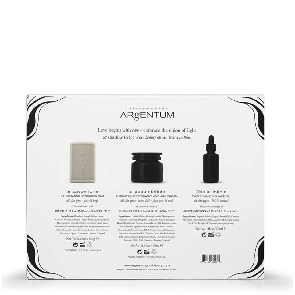 ARgENTUM coffret soins infinis All Encompassing Trio for Your Skin