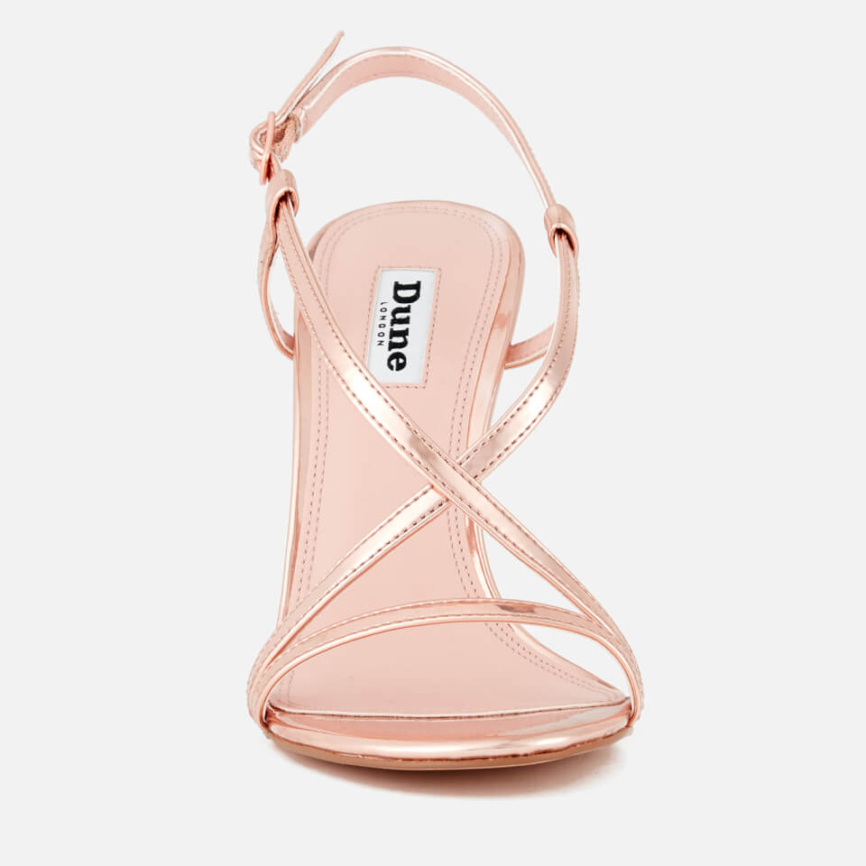Dune Women s Madeena Strappy Heeled Sandals Rose Gold Allsole