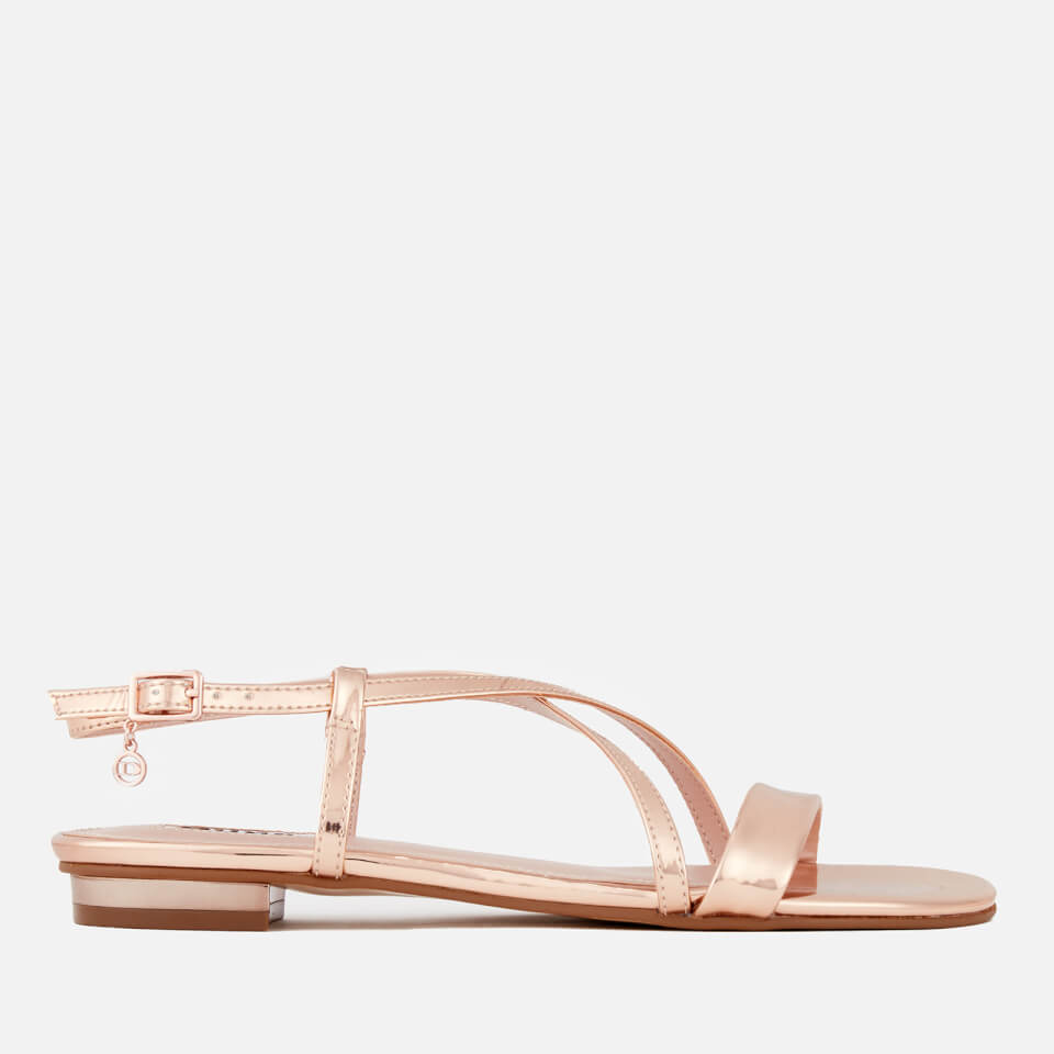 Dune rose gold flat sandals new arrivals