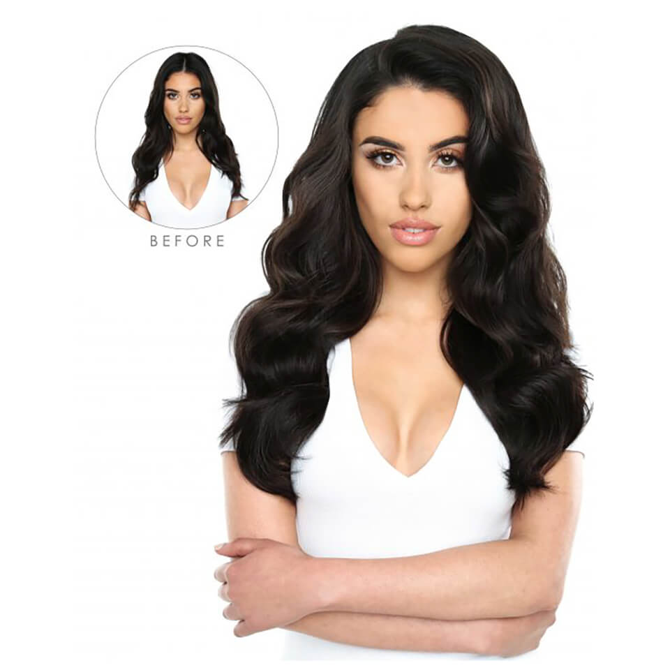 Beauty Works 18" Double Hair Set Clip-In Extensions - Raven 2