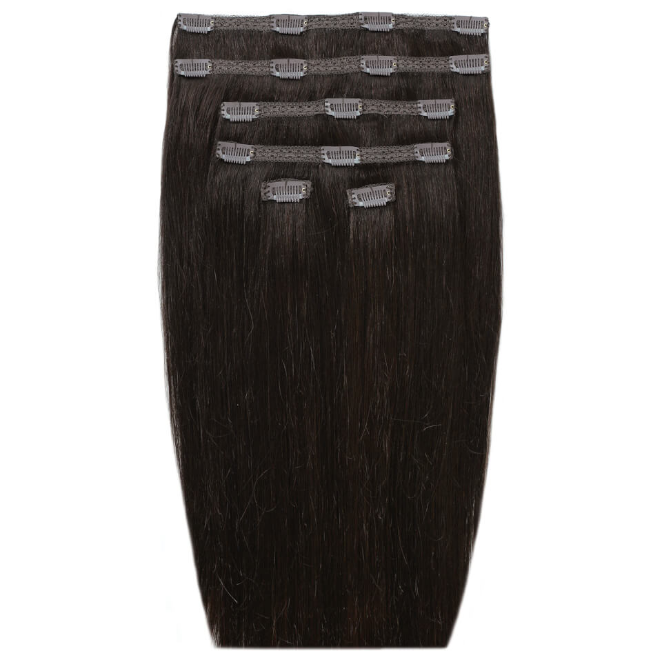 Beauty Works 18" Double Hair Set Clip-In Extensions - Ebony 1B