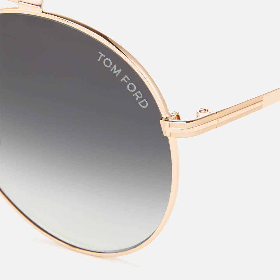 Tom Ford Women's Simone Aviator Style Sunglasses - Rose Gold/Gradient Smoke