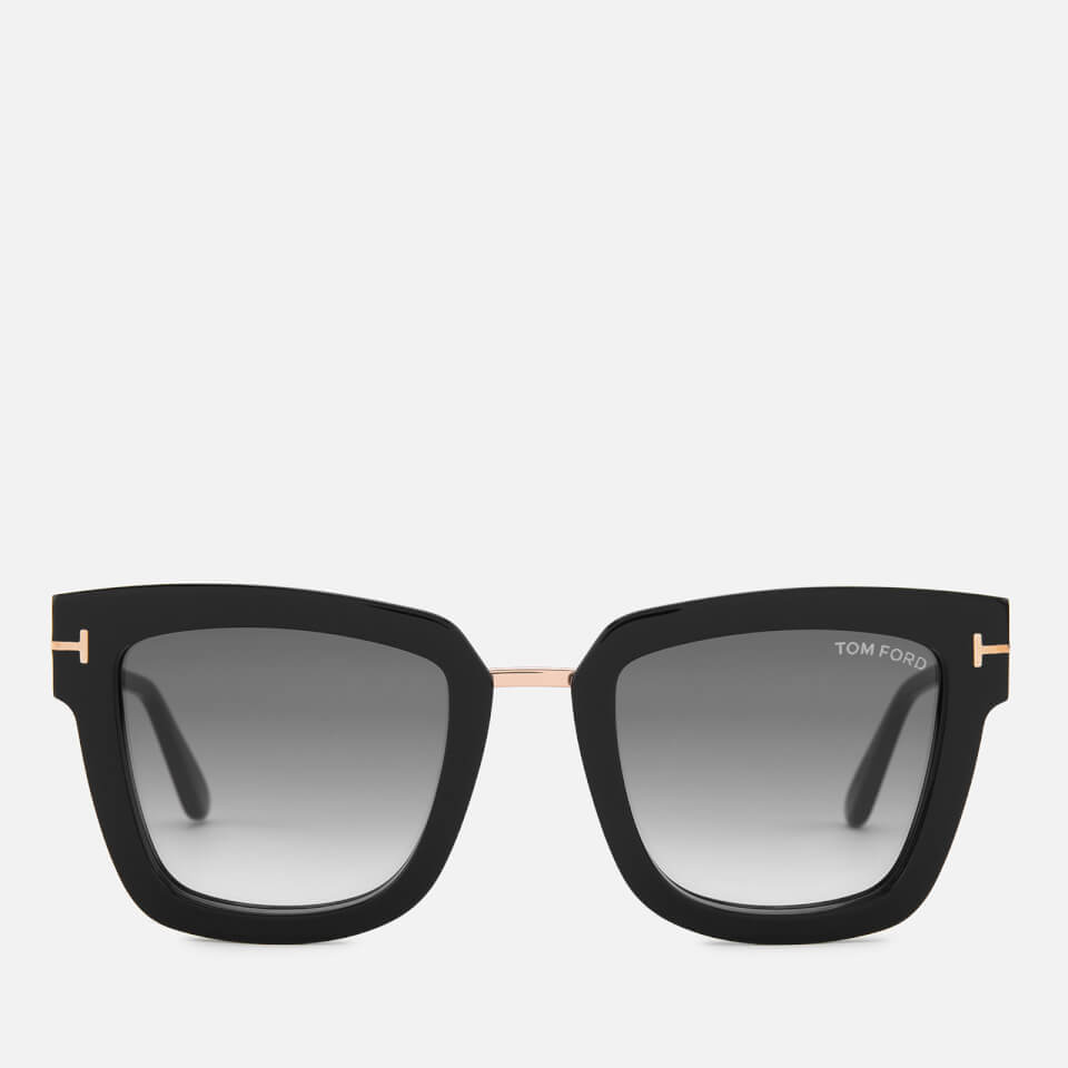 Tom Ford Women's Lara Square Frame Sunglasses - Black/Smoke