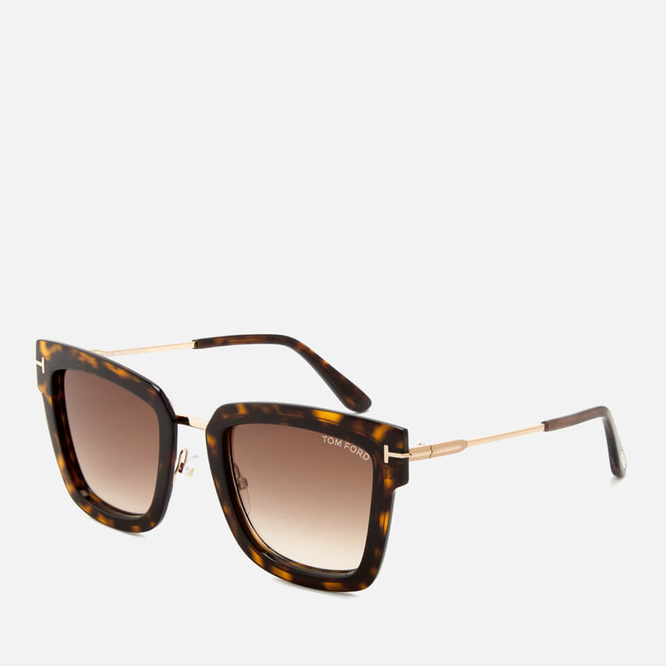 Tom Ford Women's Lara Square Frame Sunglasses - Dark Havana