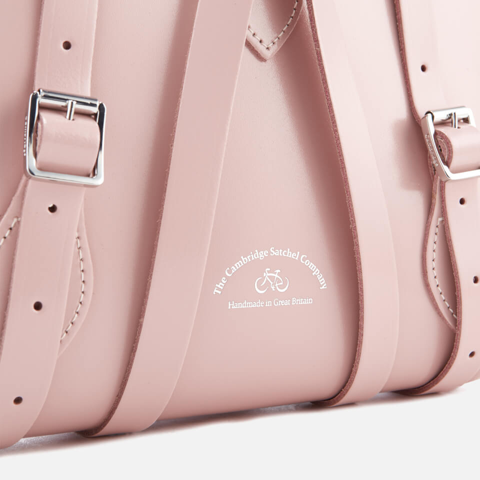 The Cambridge Satchel Company Women's Barrel Backpack - Peach Pink Patent