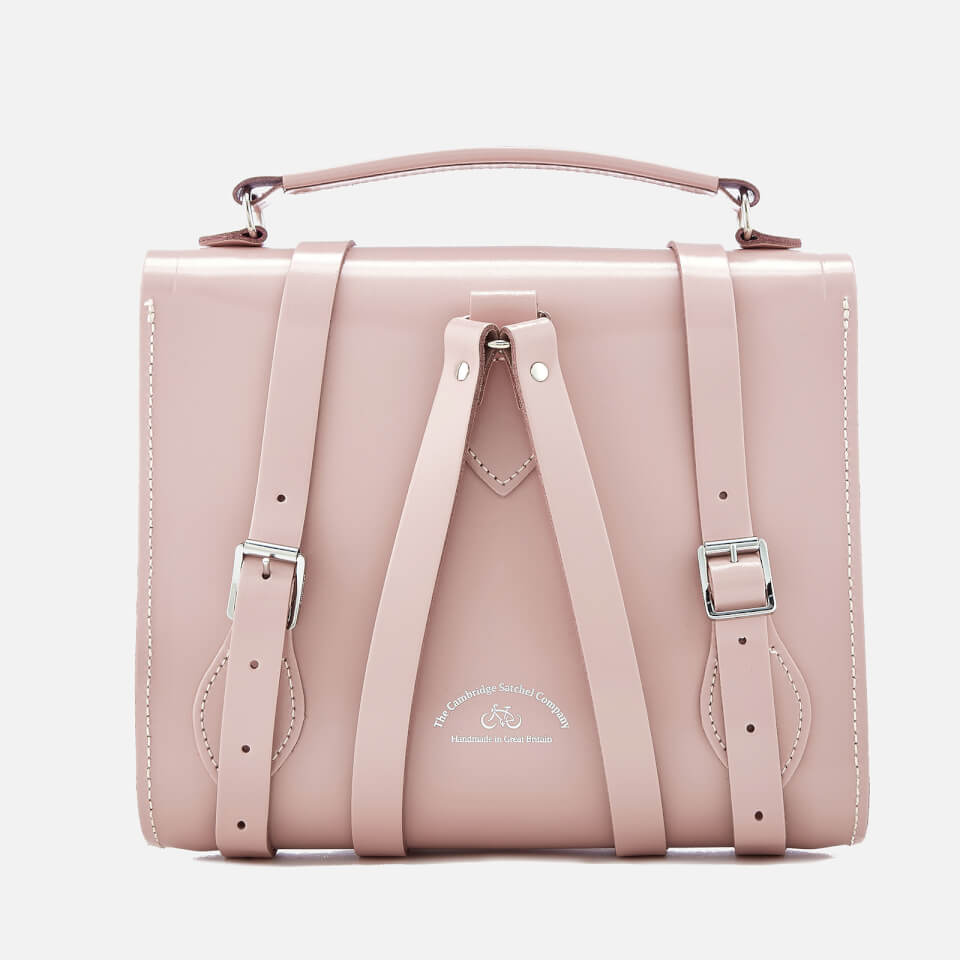 The Cambridge Satchel Company Women's Barrel Backpack - Peach Pink Patent