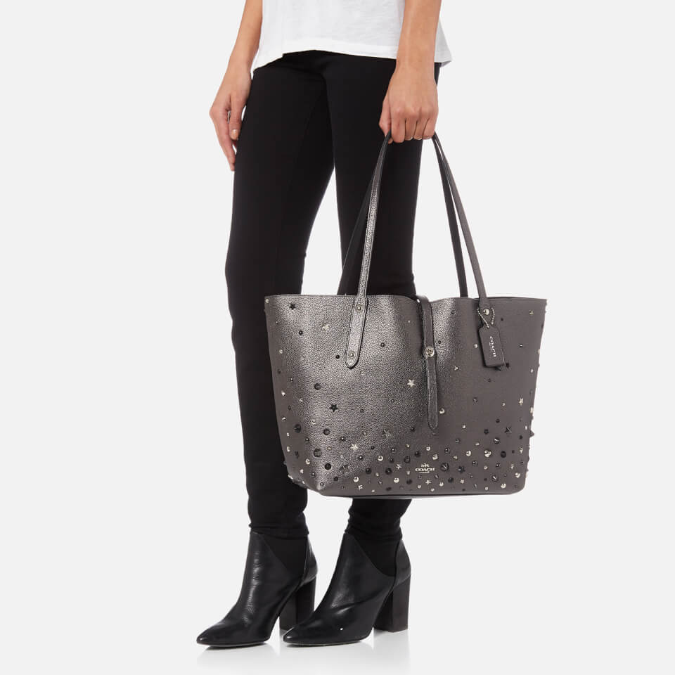 Coach metallic market tote sale