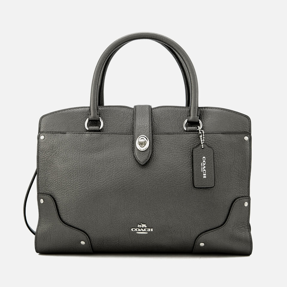 Coach Women s Mercer Satchel 30 Metallic Graphite
