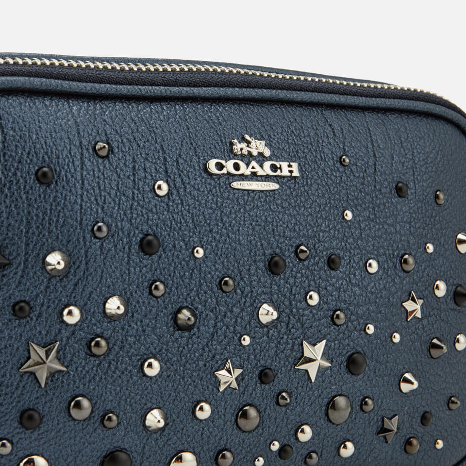 Coach Women s Star Rivet Cross Body Bag Metallic Blue