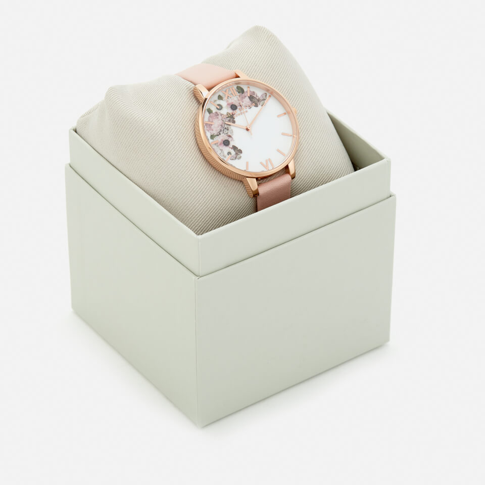 Olivia Burton Women's Signature Florals Watch - Dusty Pink and Rose Gold