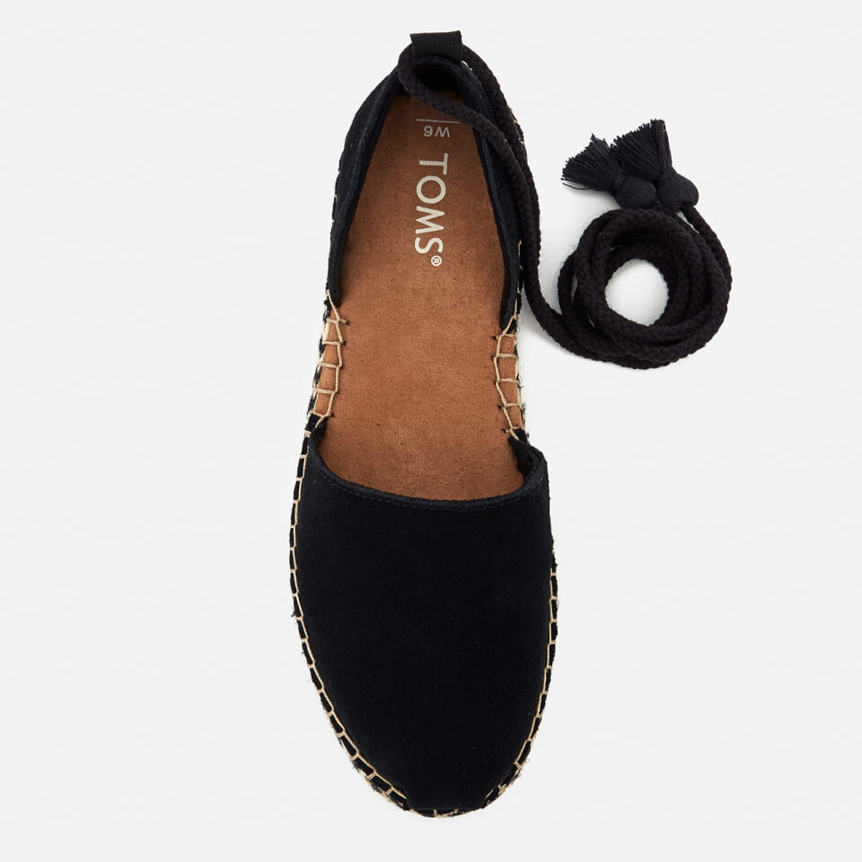 TOMS Women s Katalina Suede Espadrilles Black Allsole