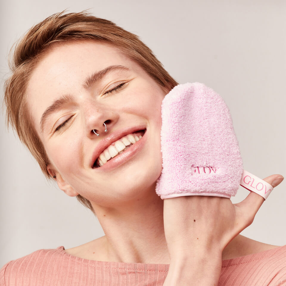 GLOV® Water-Only Makeup Removing and Skin Cleansing Mitt - Cozy Rosie