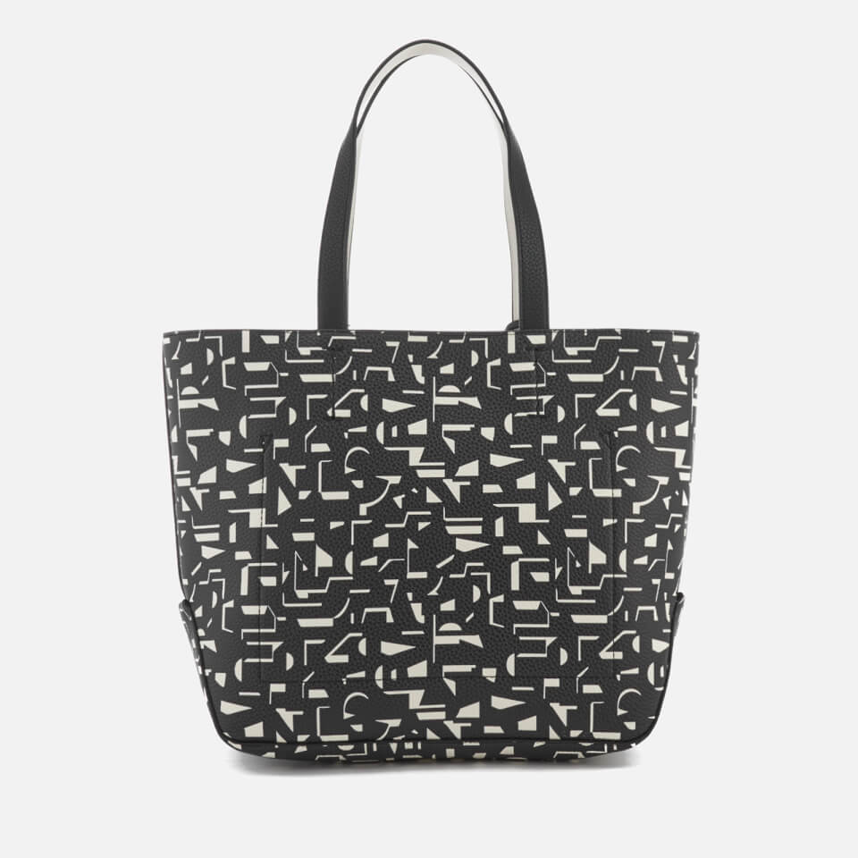 Calvin Klein Women's Edit Medium Shopper Print Bag - Black/Off White