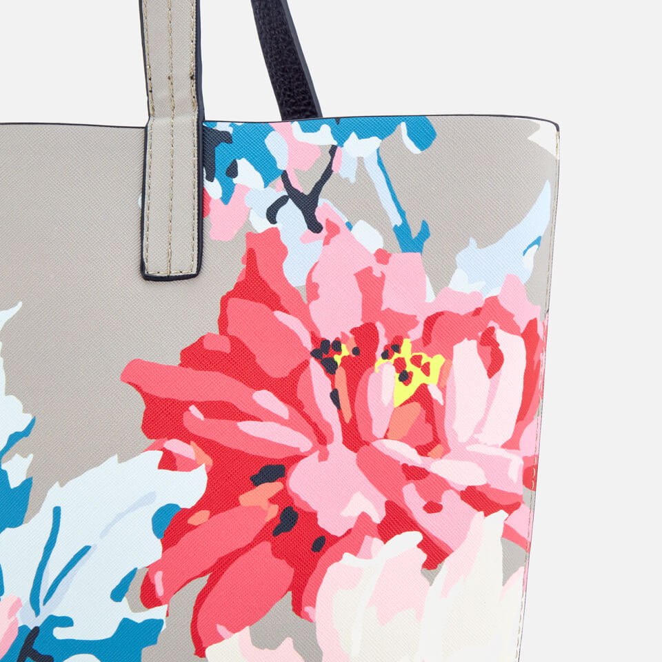 Joules Women's Revery Print Reversible Shoulder Bag - Grey Whitstable Floral