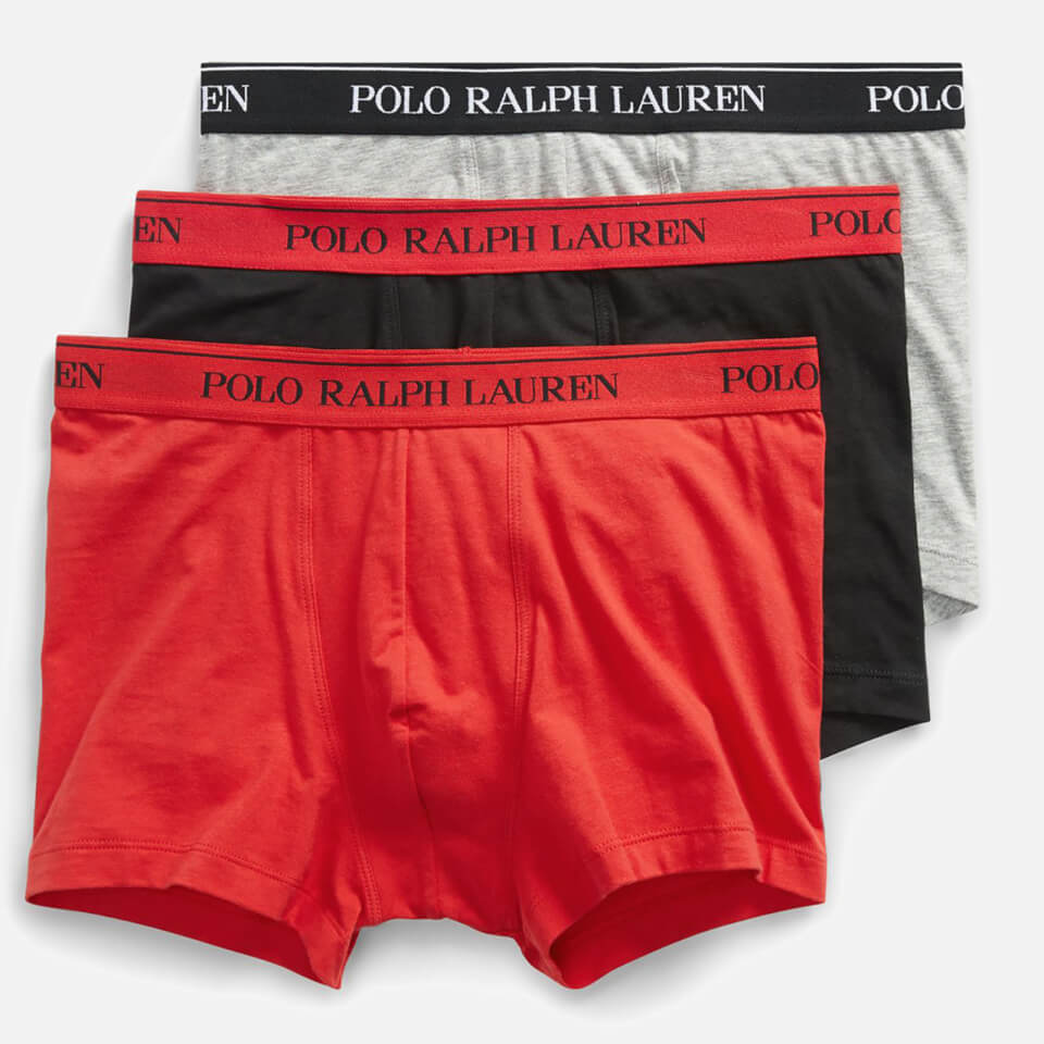 Polo Ralph Lauren Men's 3 Pack Trunk Boxer Shorts - Black/Anthracite/Red