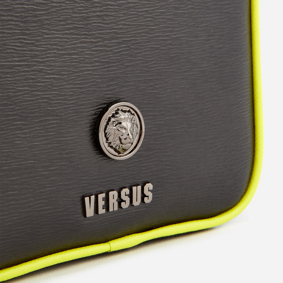 Versus Versace Men's Neon Detail Cross Body Bag - Black/Fluro Yellow