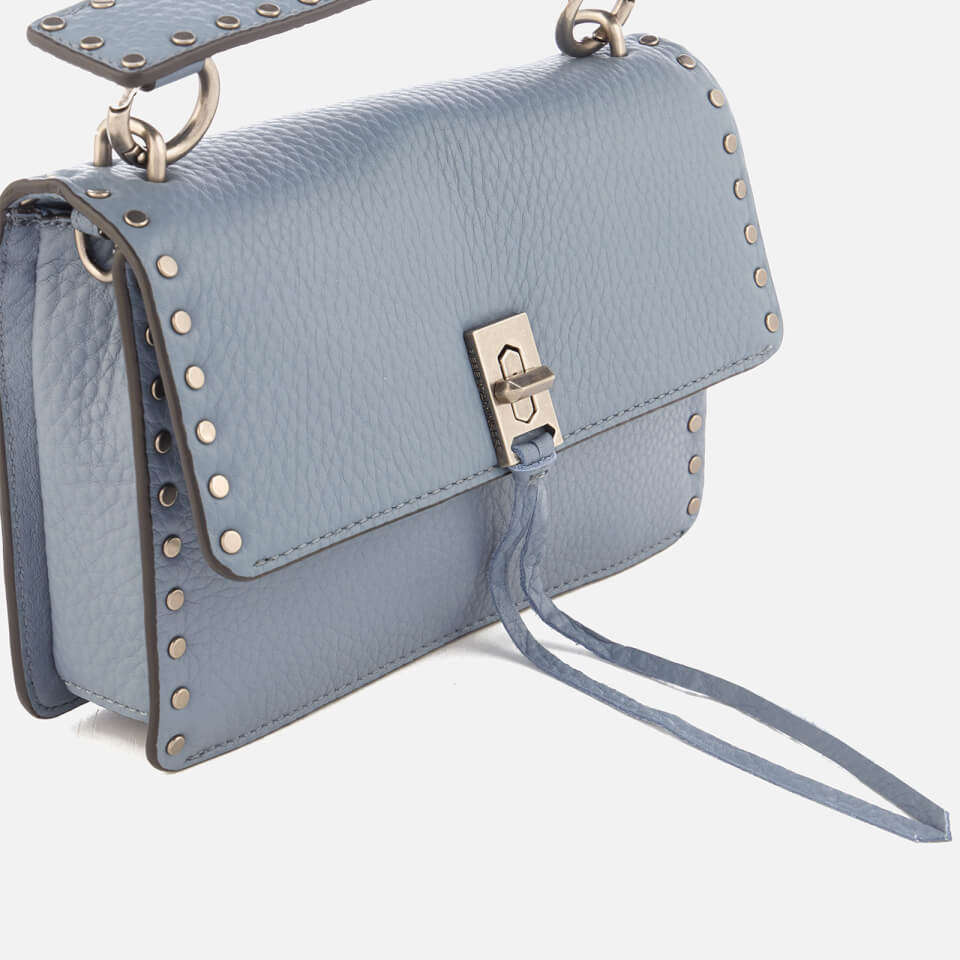 Rebecca Minkoff Women s Darren Top Handle Flap Cross Body Bag Dusty Blue
