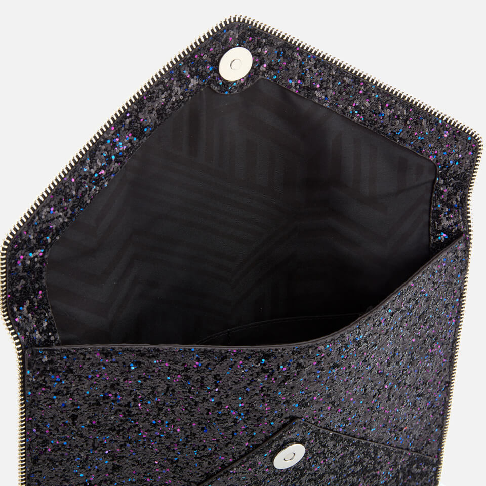 Rebecca Minkoff Women's Glitter Leo Clutch Bag - Purple Multi
