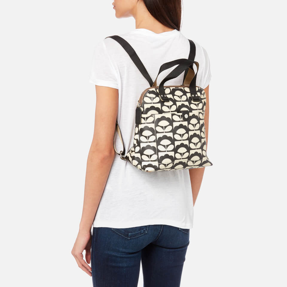 Orla Kiely Women's Small Backpack Tote Bag - Charcoal