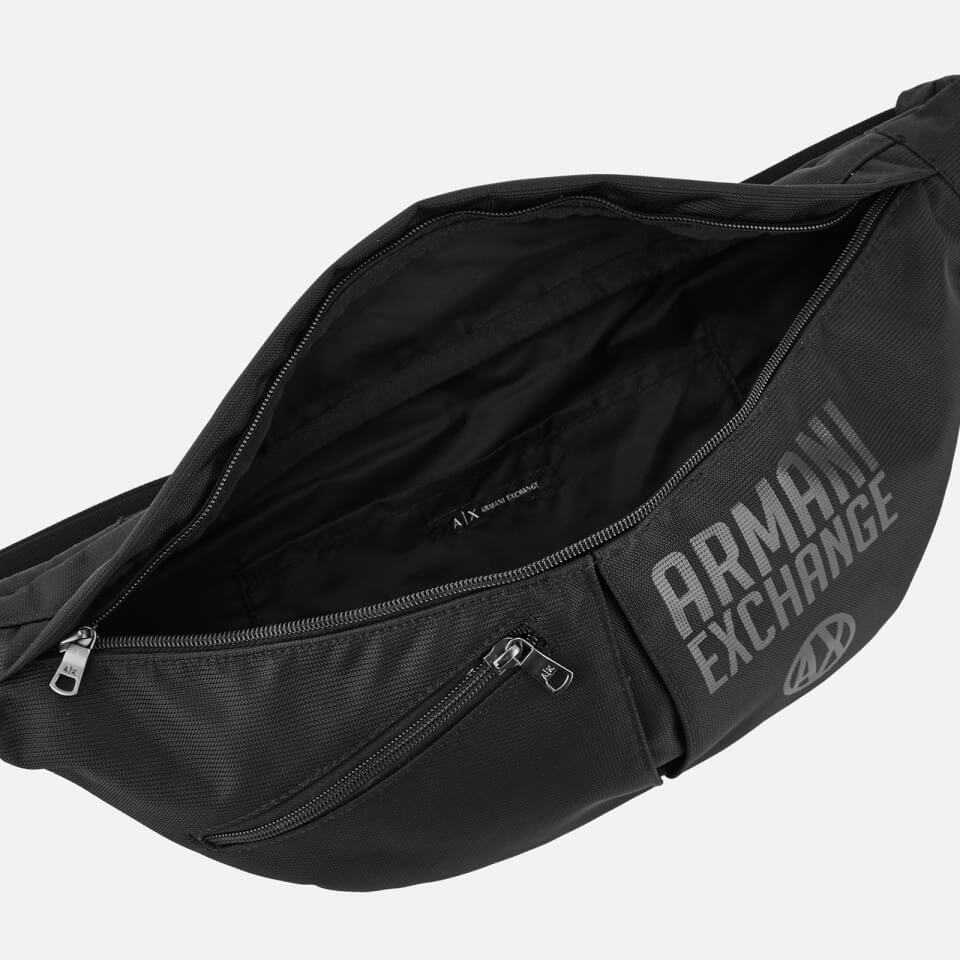 Armani Exchange Men's Nylon Sling Bag - Black/Black