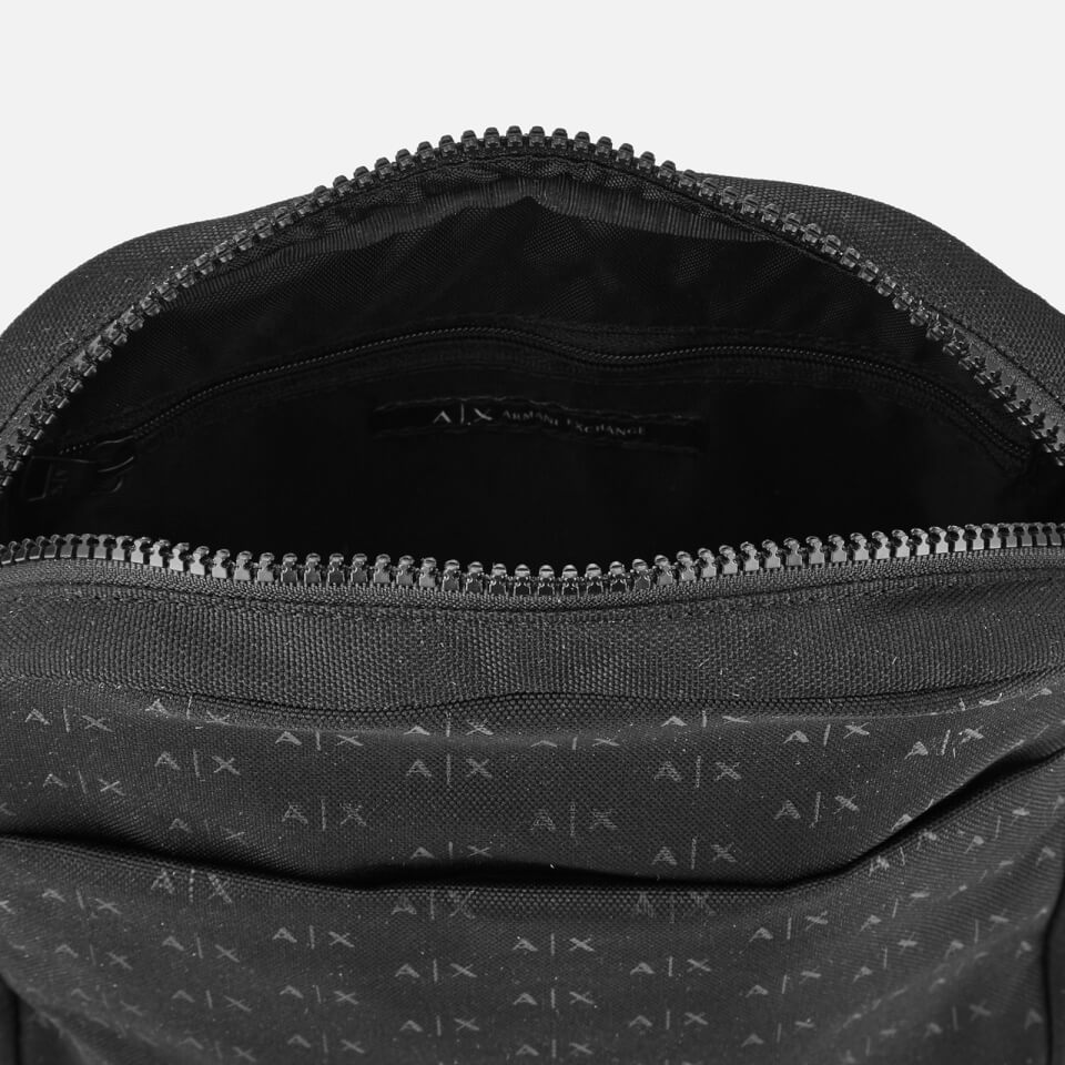 Armani Exchange Men's AX All Over Logo Cross Body Bag - Black