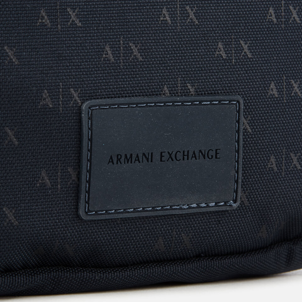 Armani Exchange Men's AX All Over Logo Cross Body Bag - Navy