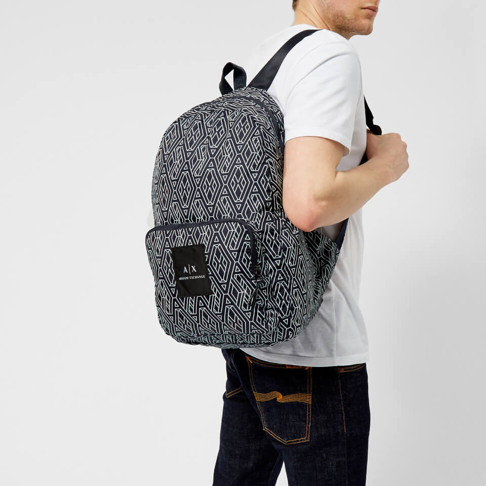 Armani Exchange Men's Printed Backpack - Blue/White