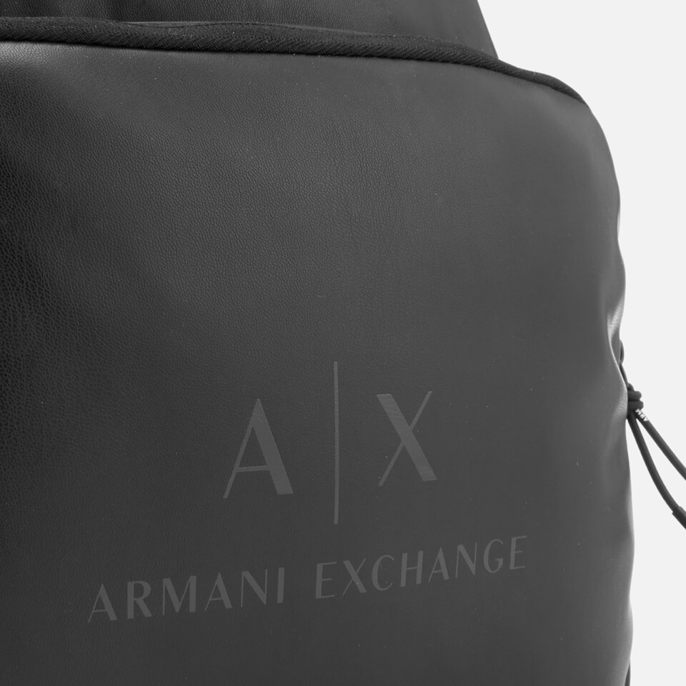 Armani Exchange Men's Eco-Nappa Backpack - Black/Gun Metal