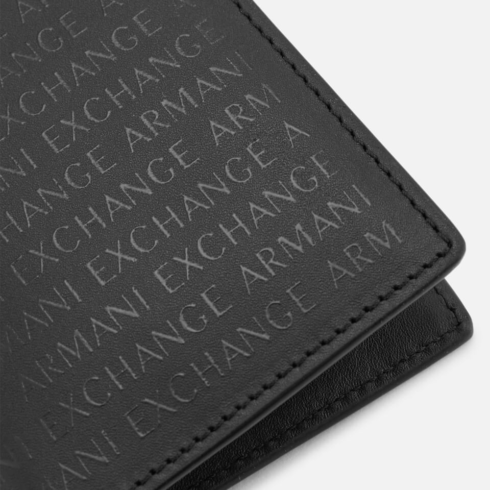 Armani Exchange Men's Laser Logo Folding Wallet - Nero