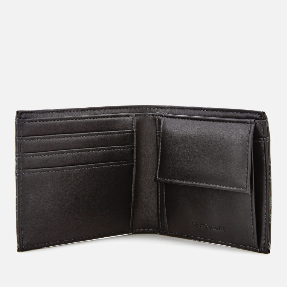 Emporio Armani Men's Small Bi-Fold Coin Wallet - Lavagna/Nero