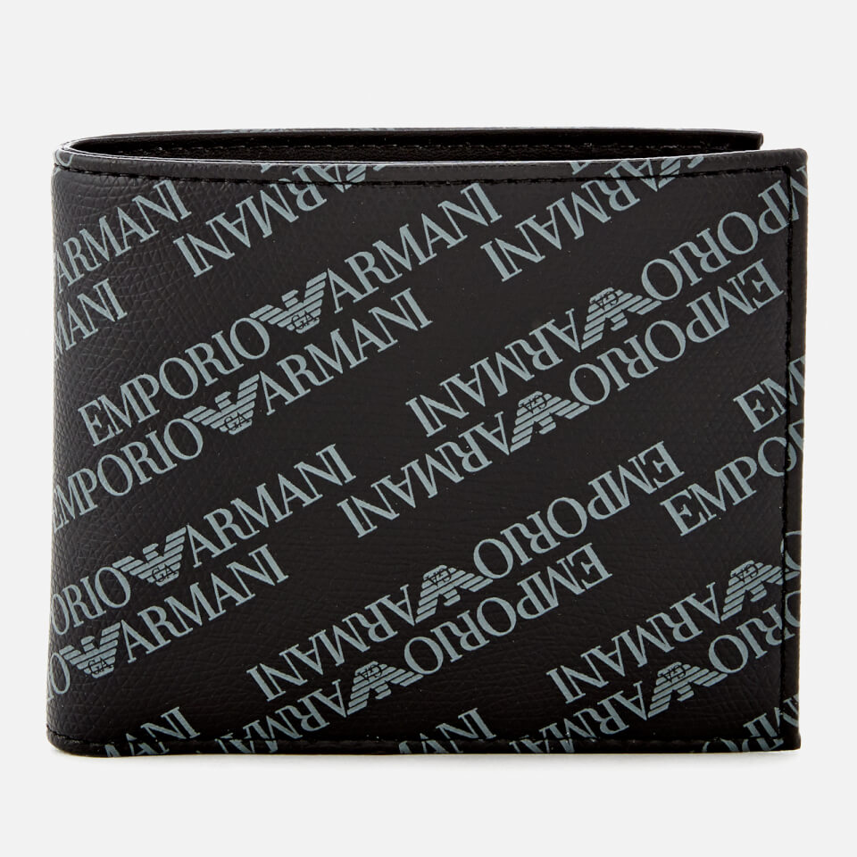 Emporio Armani Men's Small Bi-Fold Coin Wallet - Lavagna/Nero