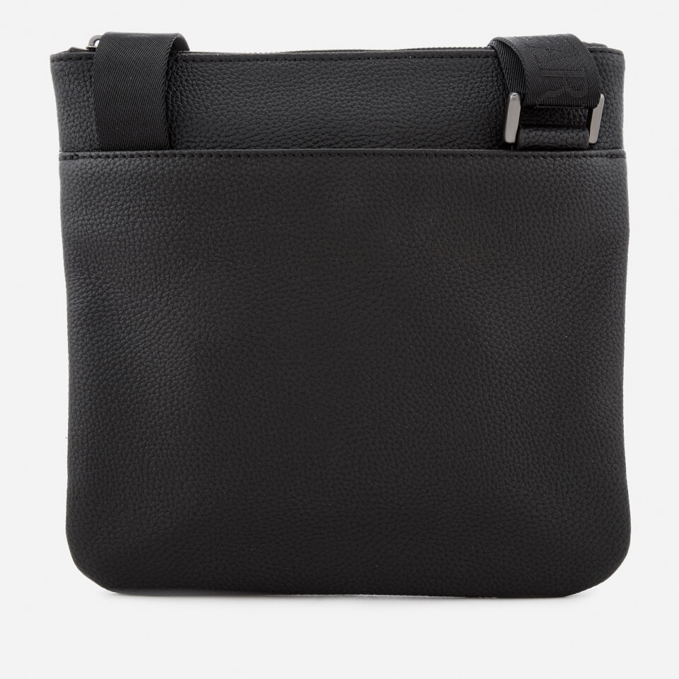 Emporio Armani Men's Small Flat Messenger Bag - Black