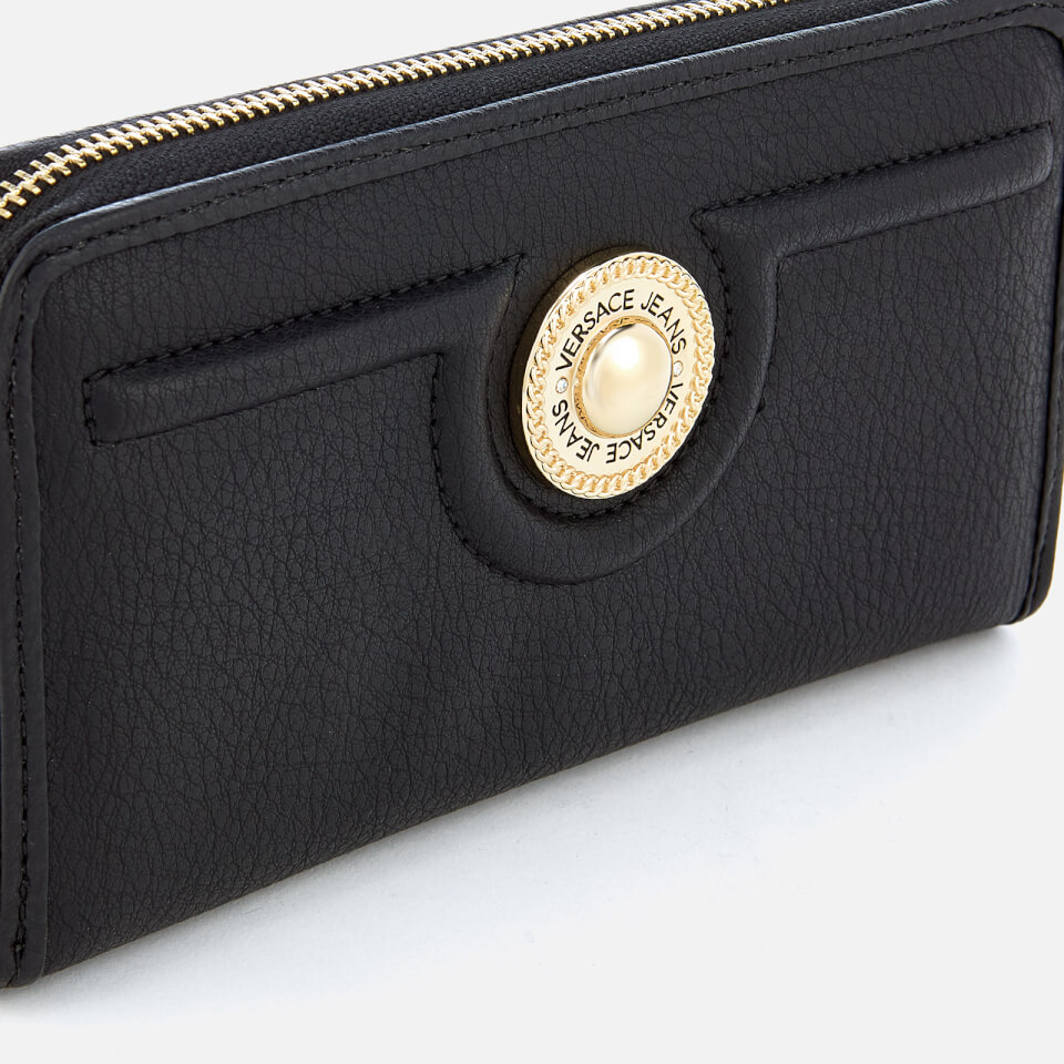 Versace Jeans Women's Zip Around Wallet - Black