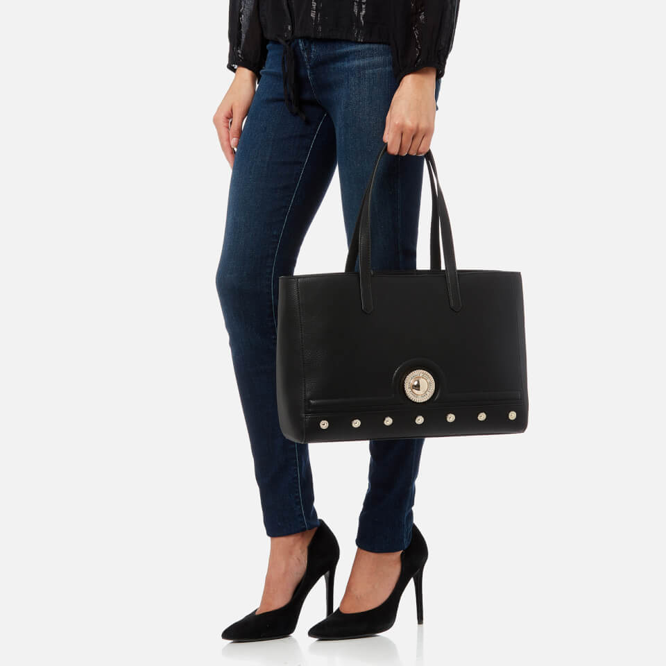 Versace Jeans Women's Tote Bag with Zip Pouch Inside - Black