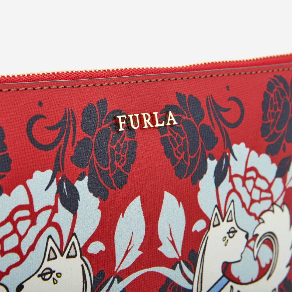 Furla Women's Babylon Extra Large Envelope Clutch Bag - Red