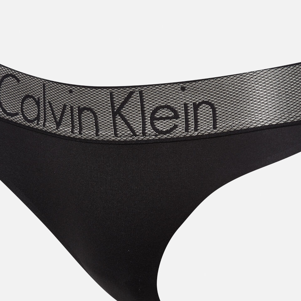 Calvin Klein Women's Logo Thong - Black