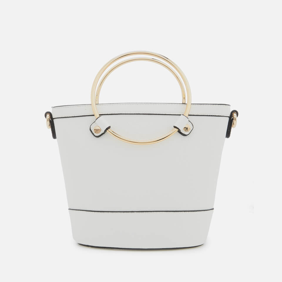 Dune Women s Dircle Cross Body Bag with Circle Handle White