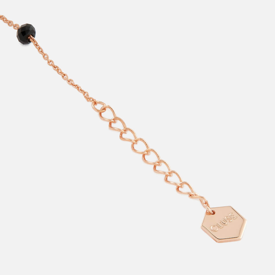 Cluse Women's Essentielle Black Crystals Chain Bracelet - Rose Gold