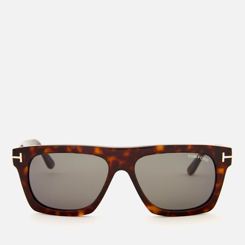 Tom Ford Men's Ernesto Square Frame Sunglasses - Shiny Black/Smoke