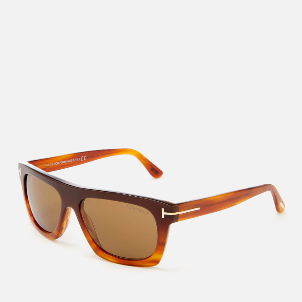 Tom Ford Men's Ernesto Square Frame Sunglasses - Dark Brown/Other/Brown
