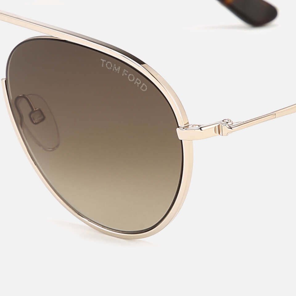 Tom Ford Men's Keith Aviator Style Sunglasses - Shiny Rose Gold/Gradient Roviex