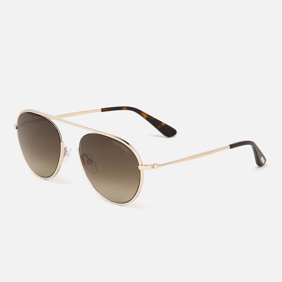 Tom Ford Men's Keith Aviator Style Sunglasses - Shiny Rose Gold/Gradient Roviex