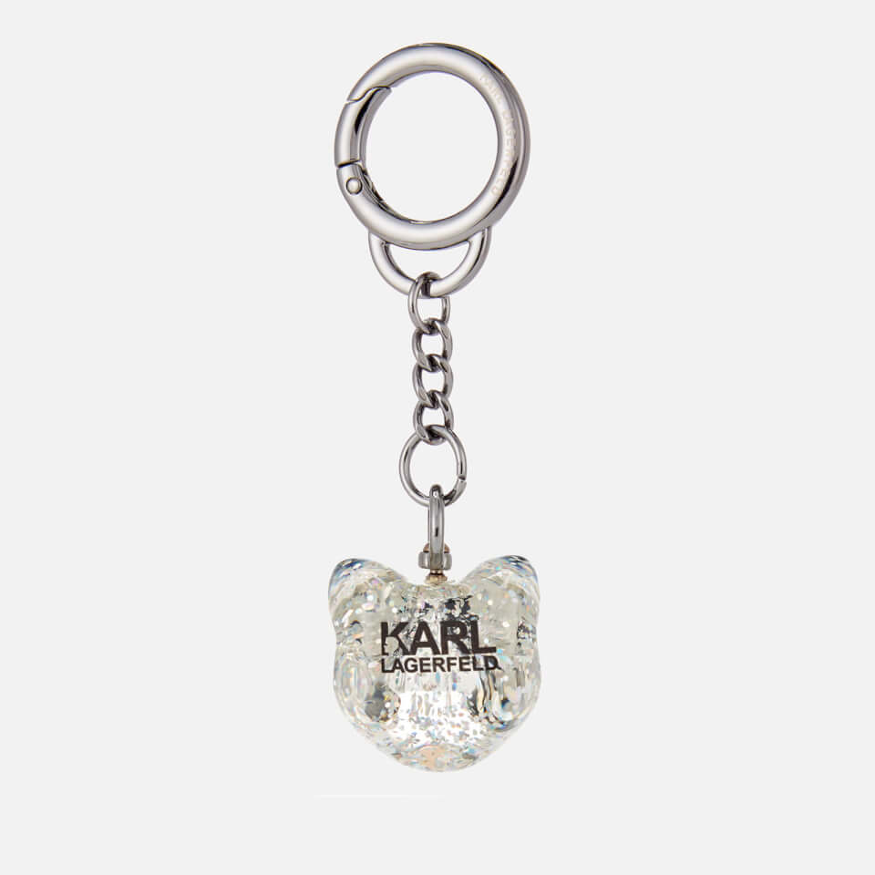 Karl Lagerfeld Women's Choupette Glitter Keychain - Silver
