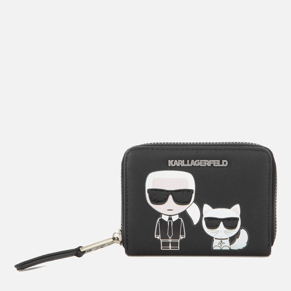 Karl Lagerfeld Women's K/Ikonik Small Zip Wallet - Black