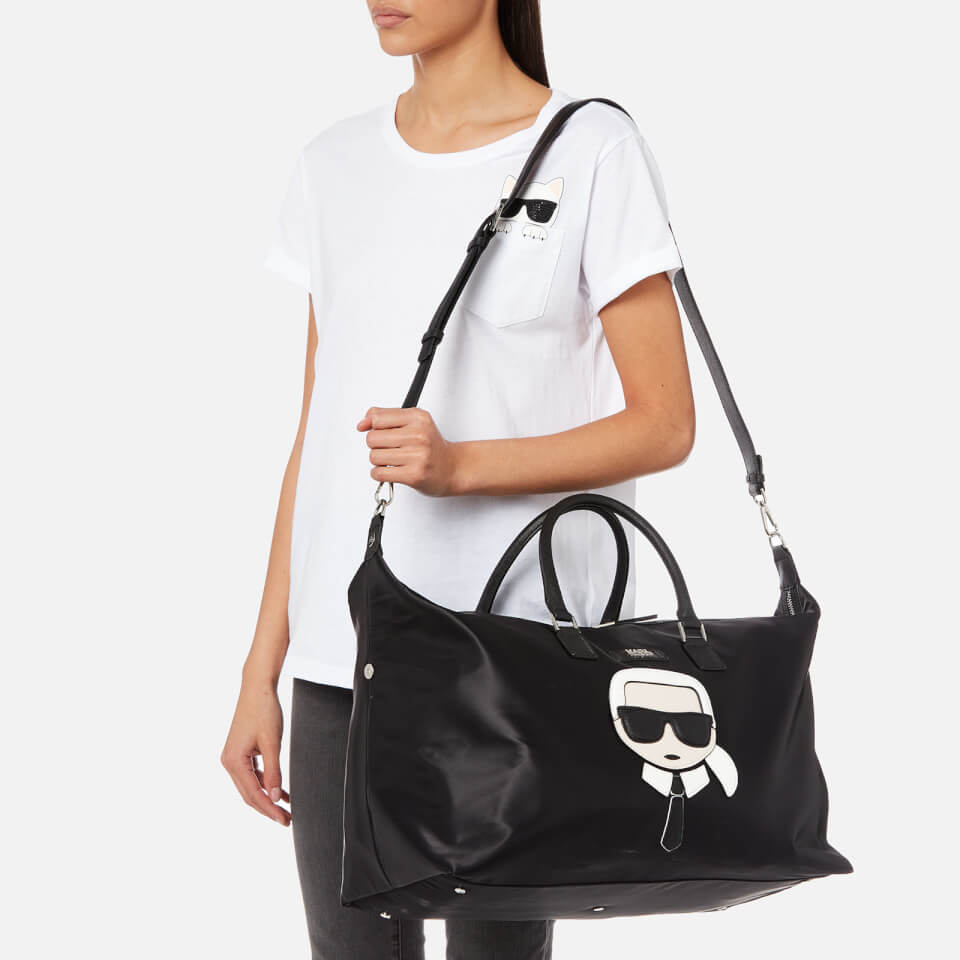 Karl Lagerfeld Women's K/Ikonik Nylon Weekender Bag - Black
